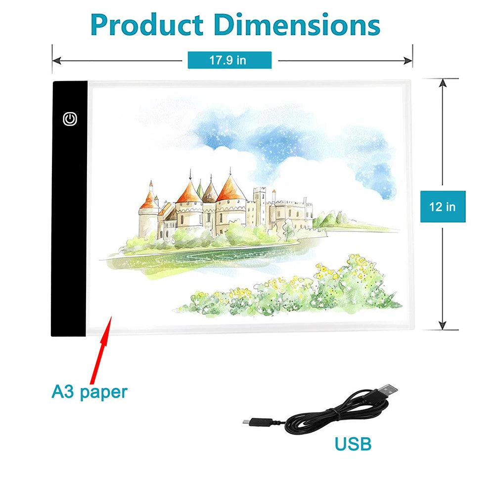 LED Light Pad for Diamond Painting Translucent Drawing Board