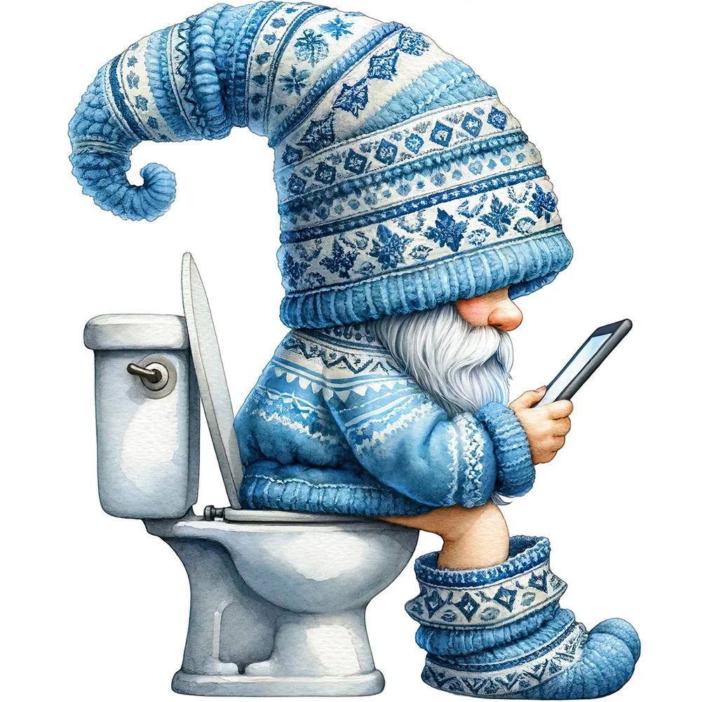 Diamond Painting Toilet Gnome Kit