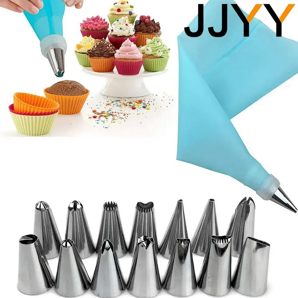 8/24 Piece Silicone Piping Bag Set