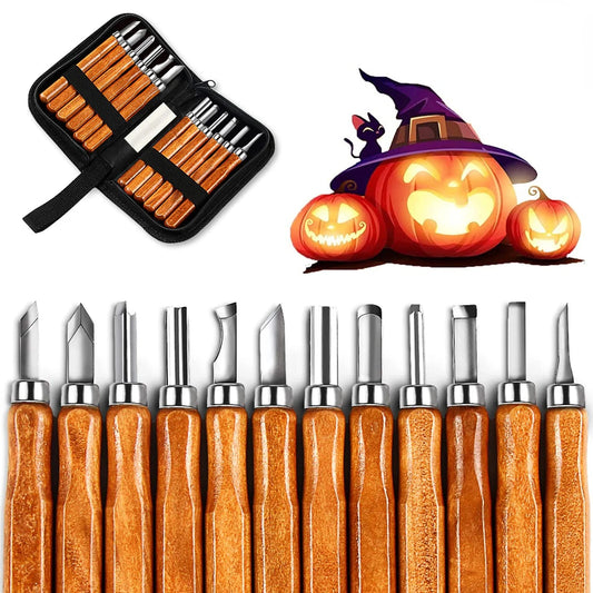 12-Piece Precision Wood Carving Kit Set