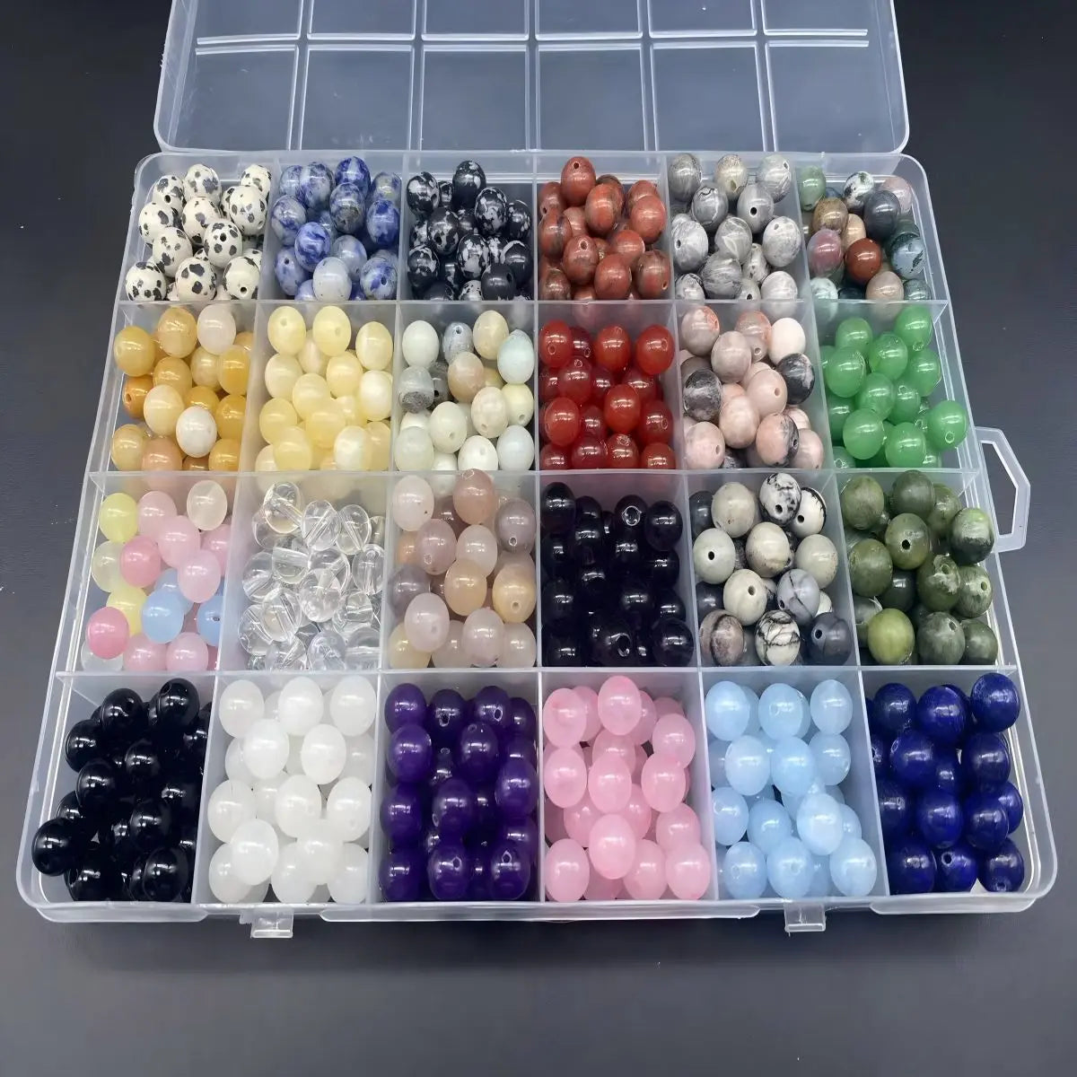 1200 Pieces 8mm Natural Stone Beads Jewelry Making Kit