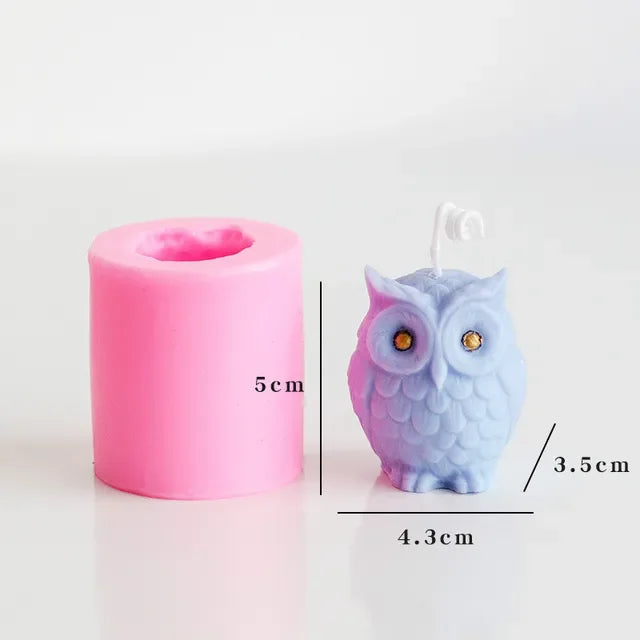 3D Owl Animal Mold