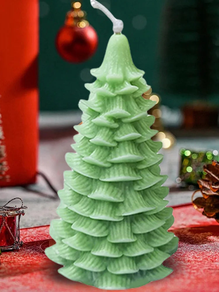 2 Pieces 3D Christmas Tree Silicone Mold