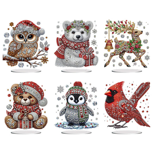 Acrylic Special Shaped Cute Animal Diamond Painting Tabletop Ornaments Kit