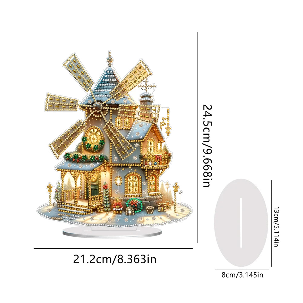 Christmas House Diamond Painting Desktop Ornaments Kit