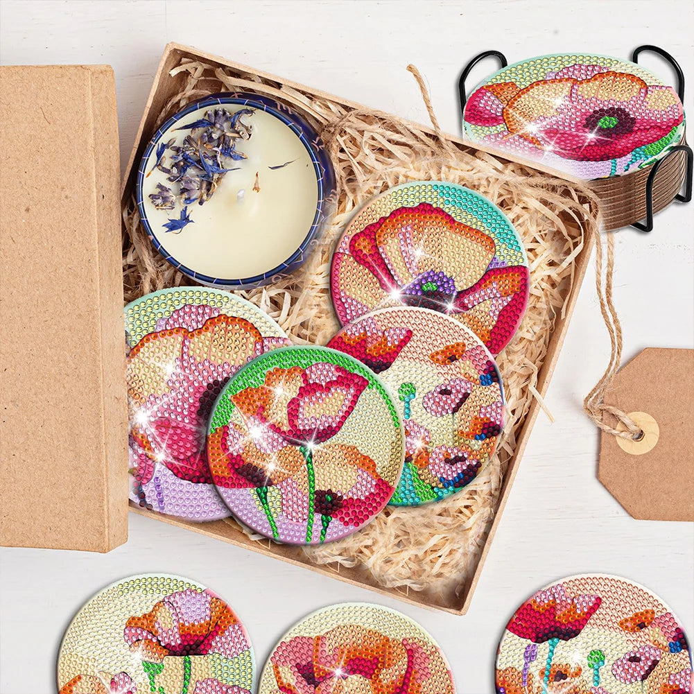 8PCS Diamond Painting Art Coaster Kit