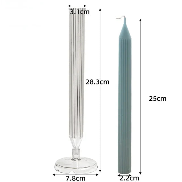 Round & Long Strip Church Candle Mold