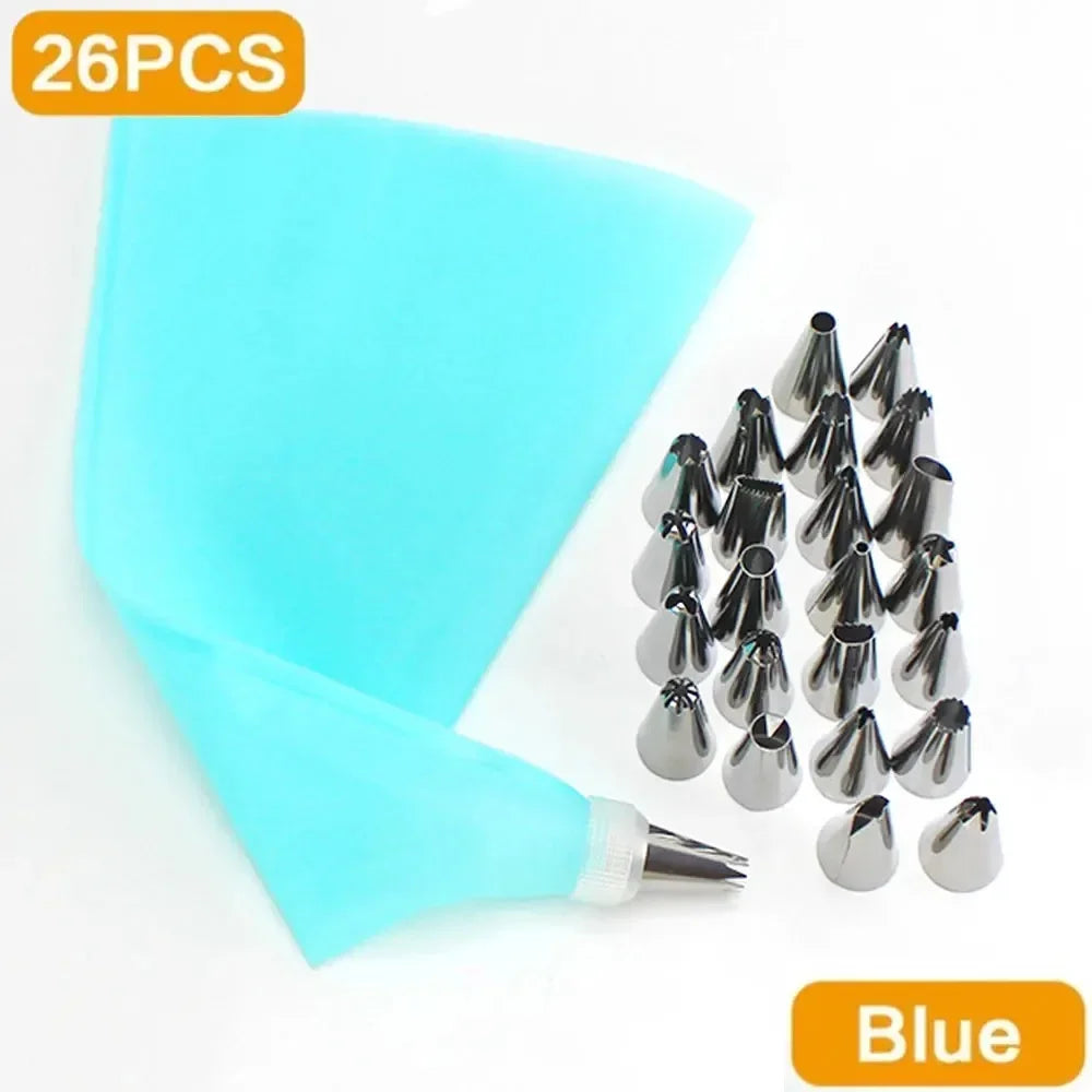 8/24 Piece Silicone Piping Bag Set