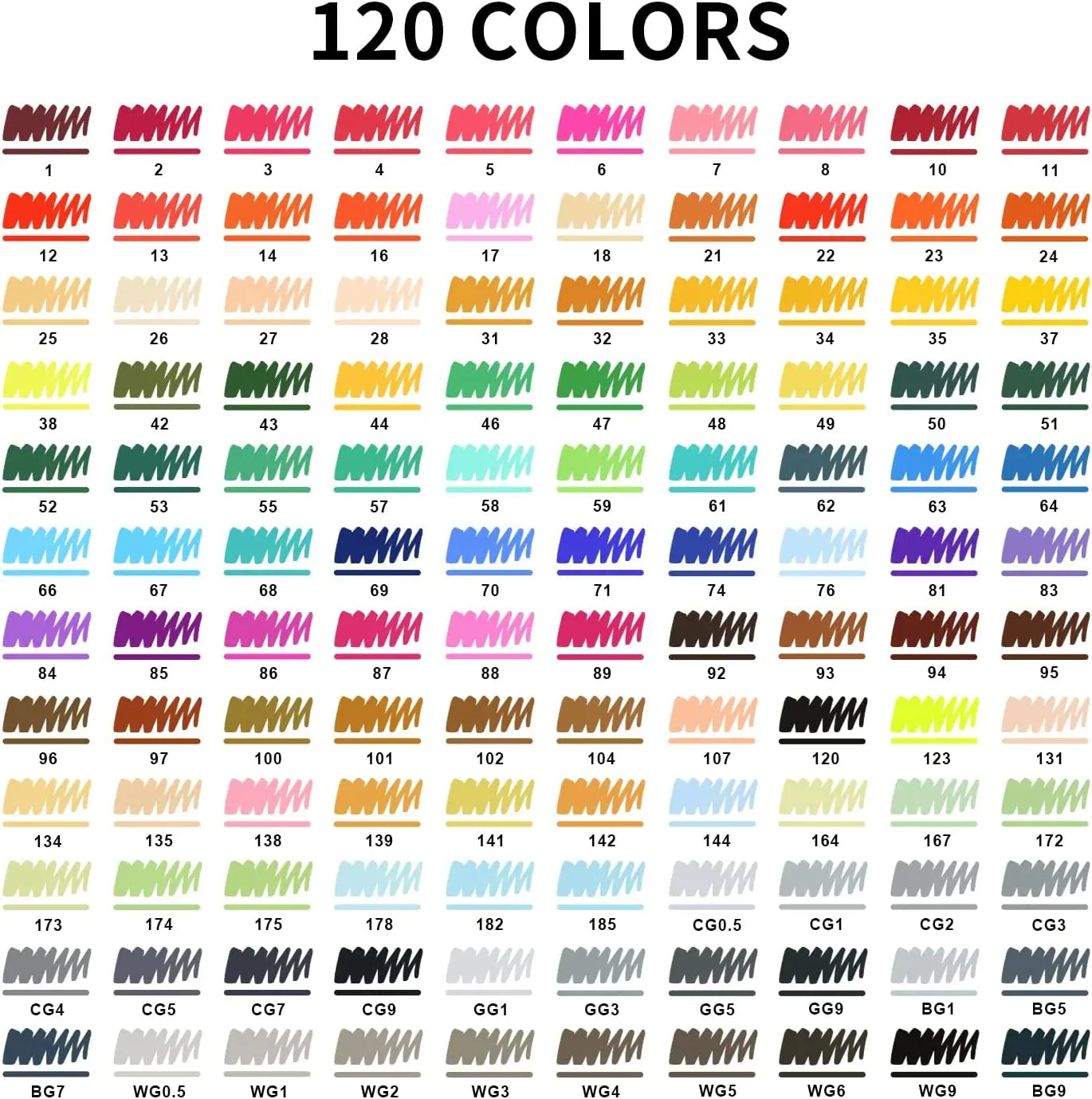 Alcohol Brush Markers 120 colors