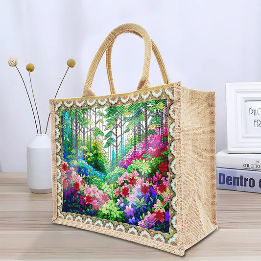 Linen Diamond Painting Handbag