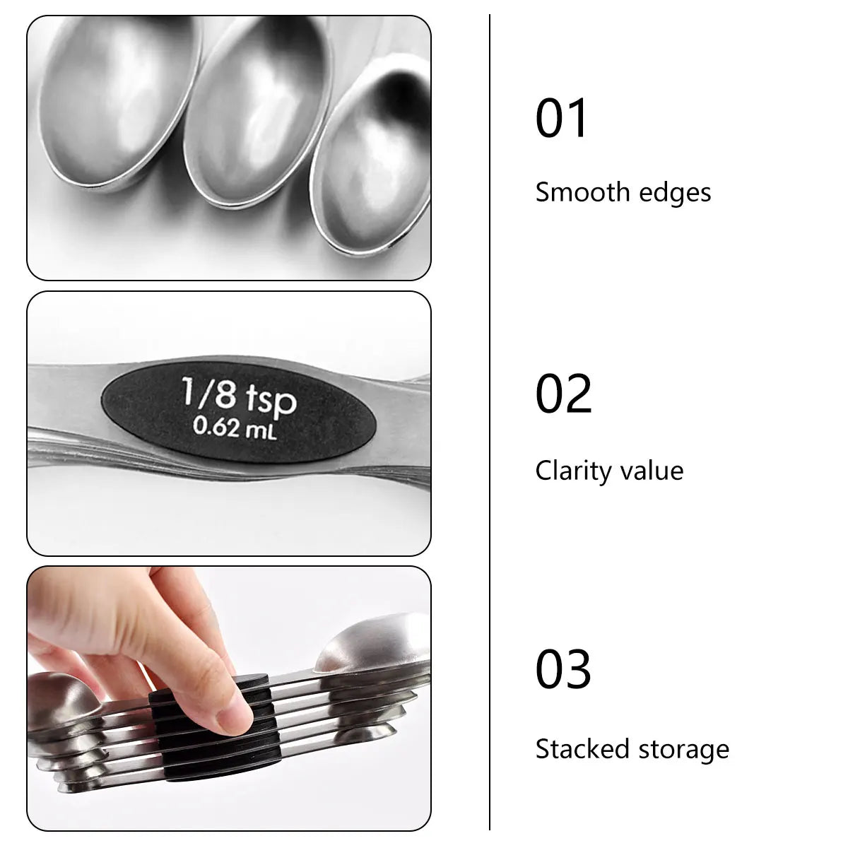 1-4Set Magnetic Double Head Measuring Spoon