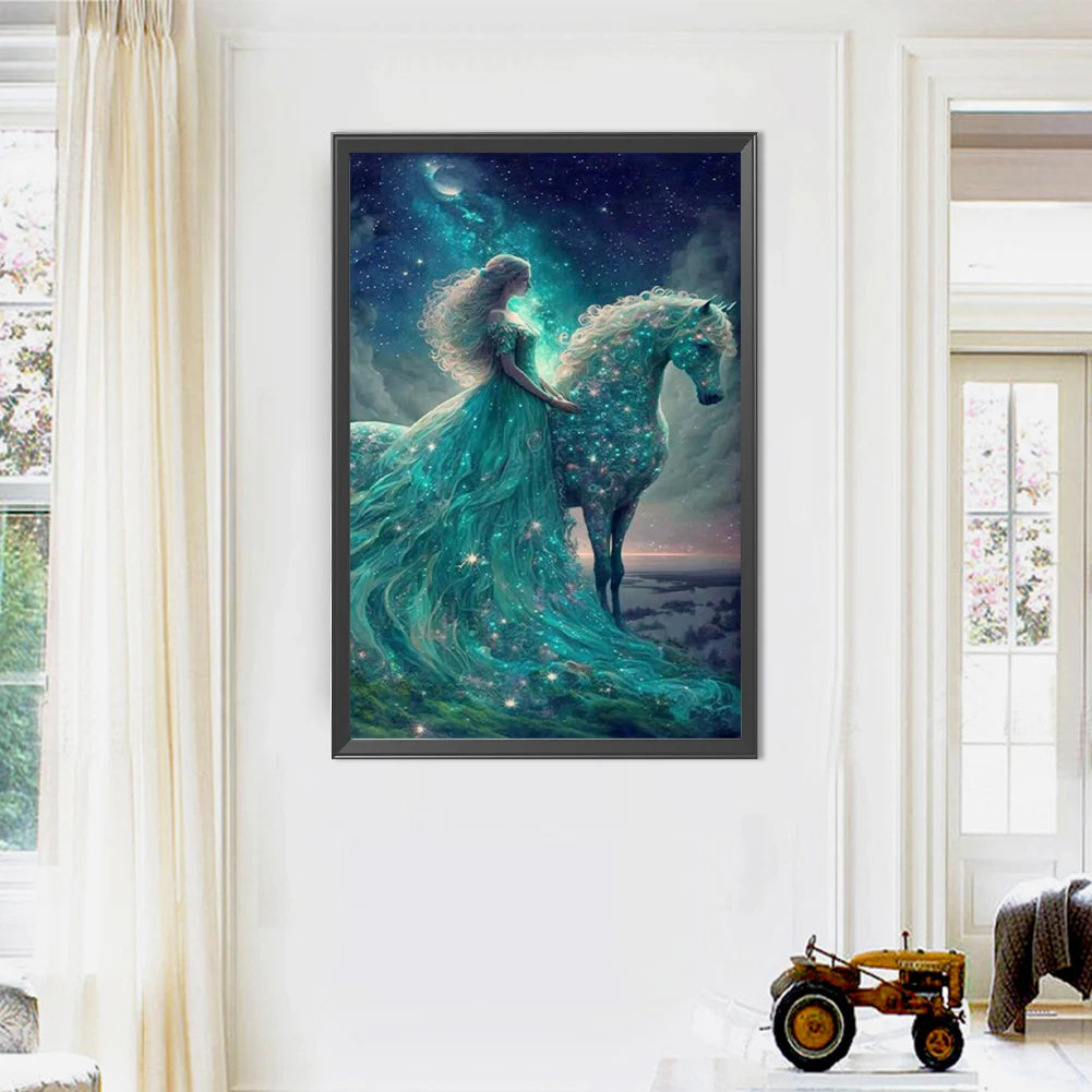 Diamond Painting Princess and Horse 45x65cm