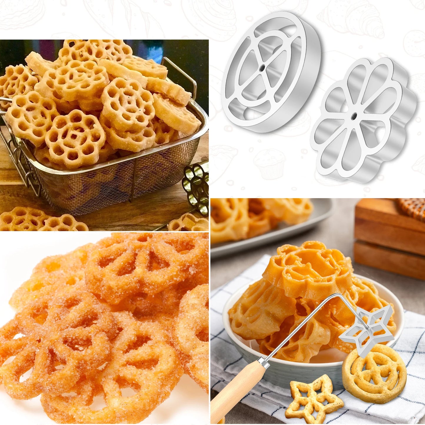 Rosettes Cookie Molds