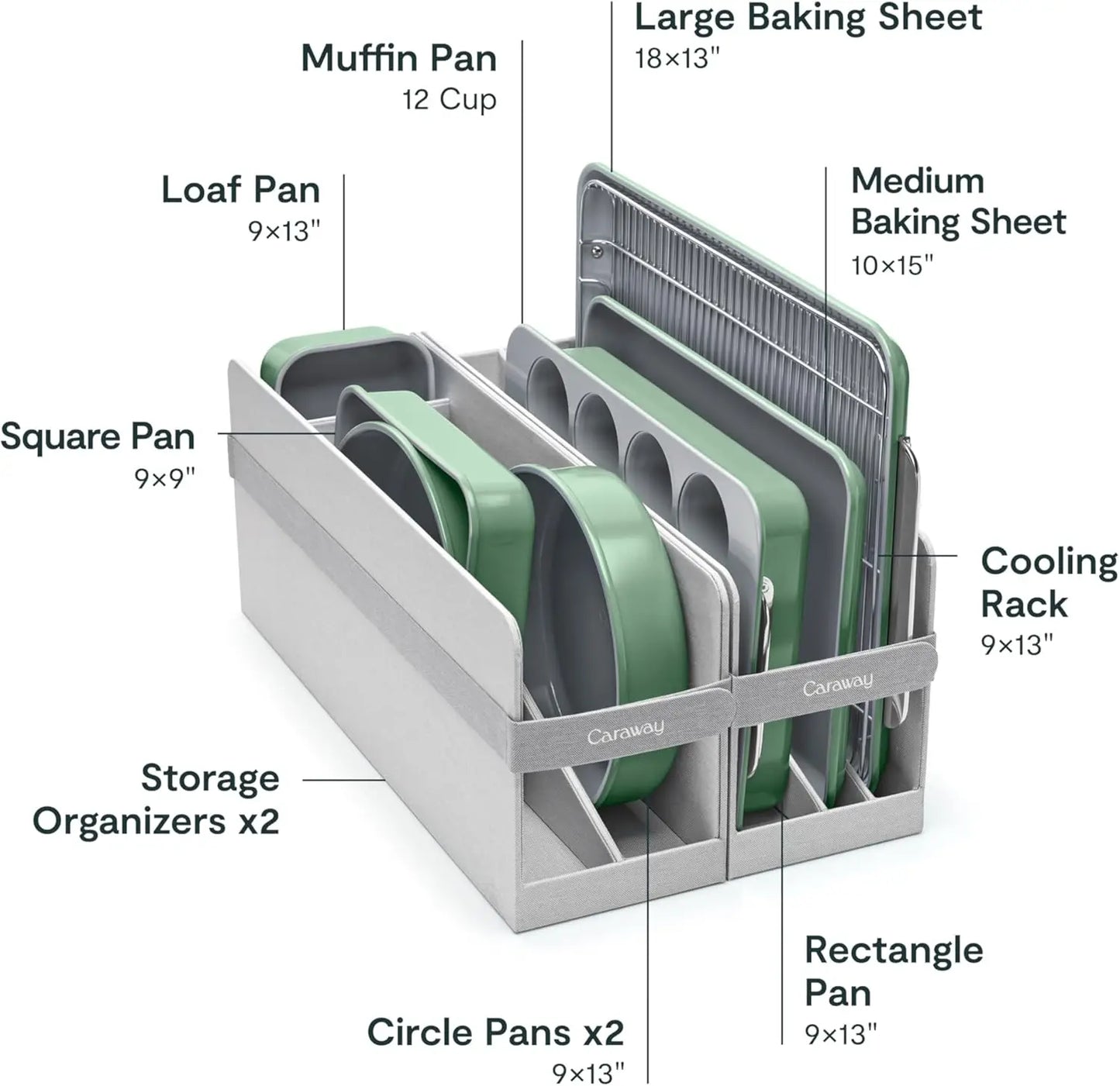 Nonstick Ceramic Bakeware Set (11 Pieces)