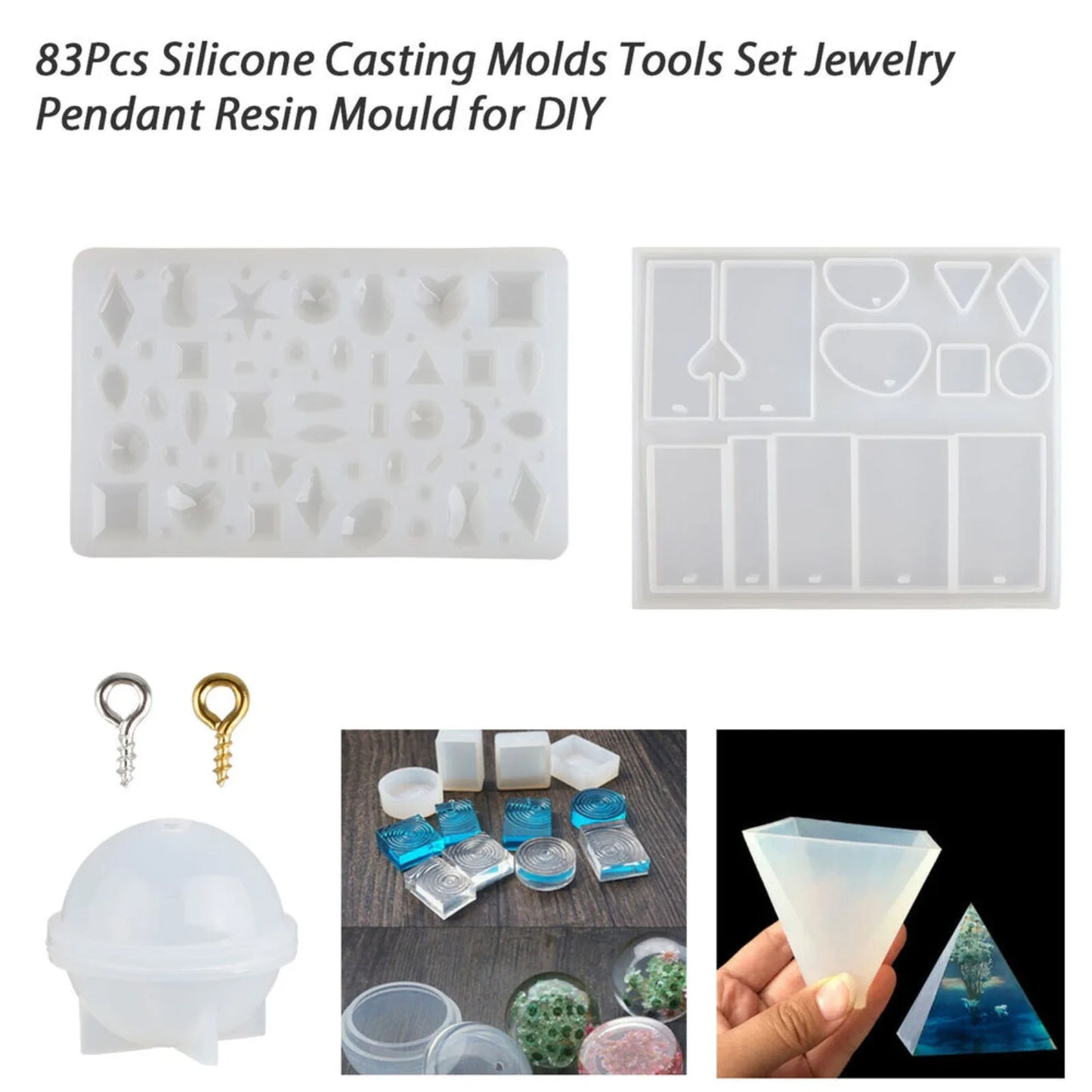 83pcs Resin Casting Silicone Molds