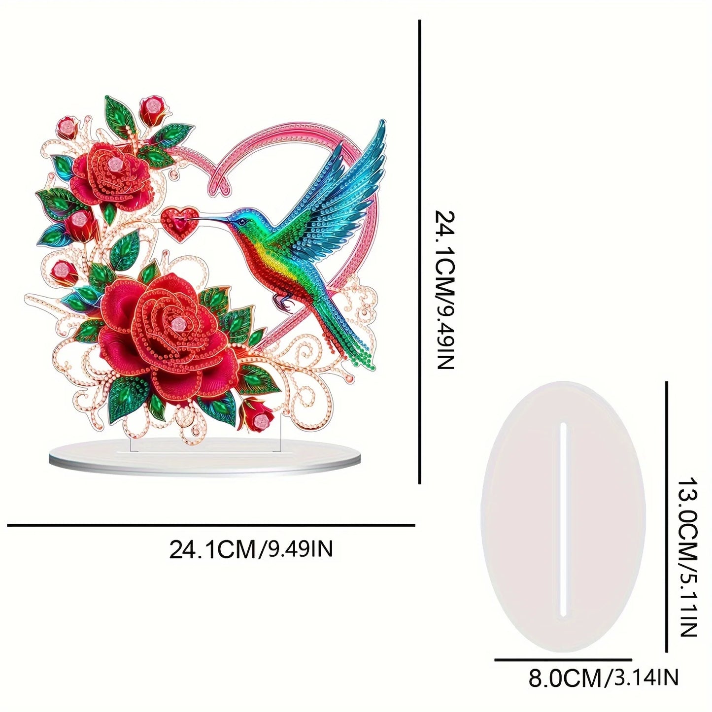 Heart Hummingbird Shaped Diamond Painting