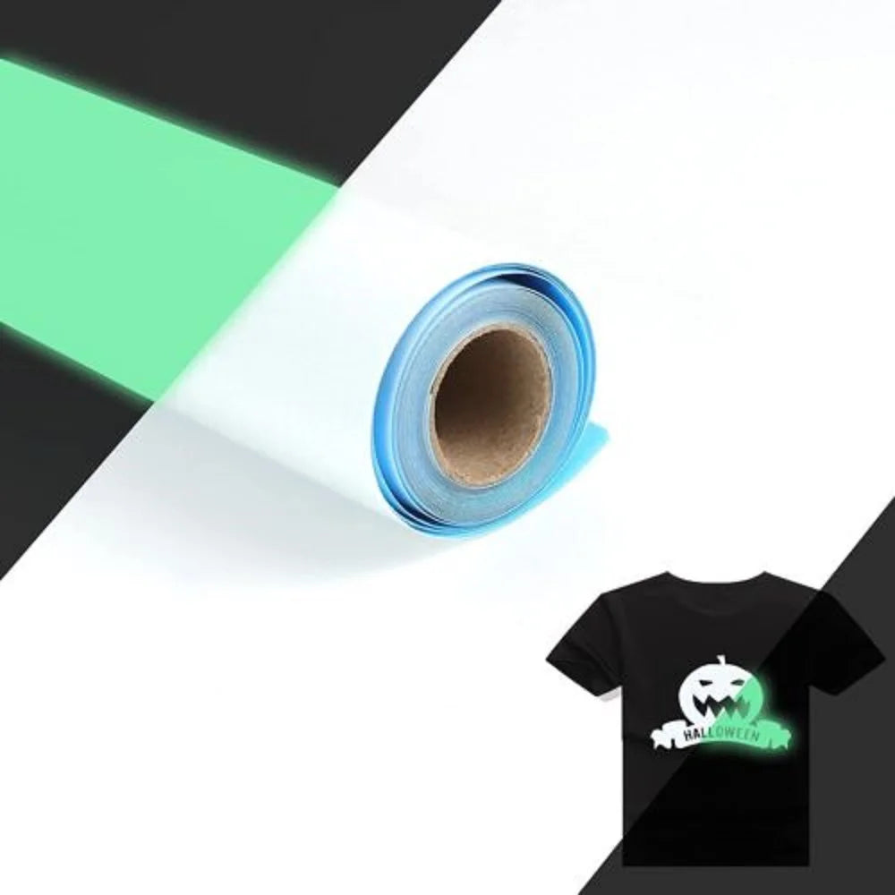 12inX8ft  Heat Transfer Vinyl Roll Glow in The Dark for Clothing