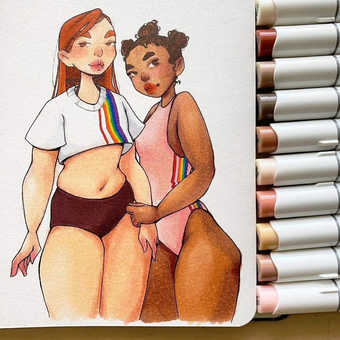 36 Skin Colors Alcohol Art Markers