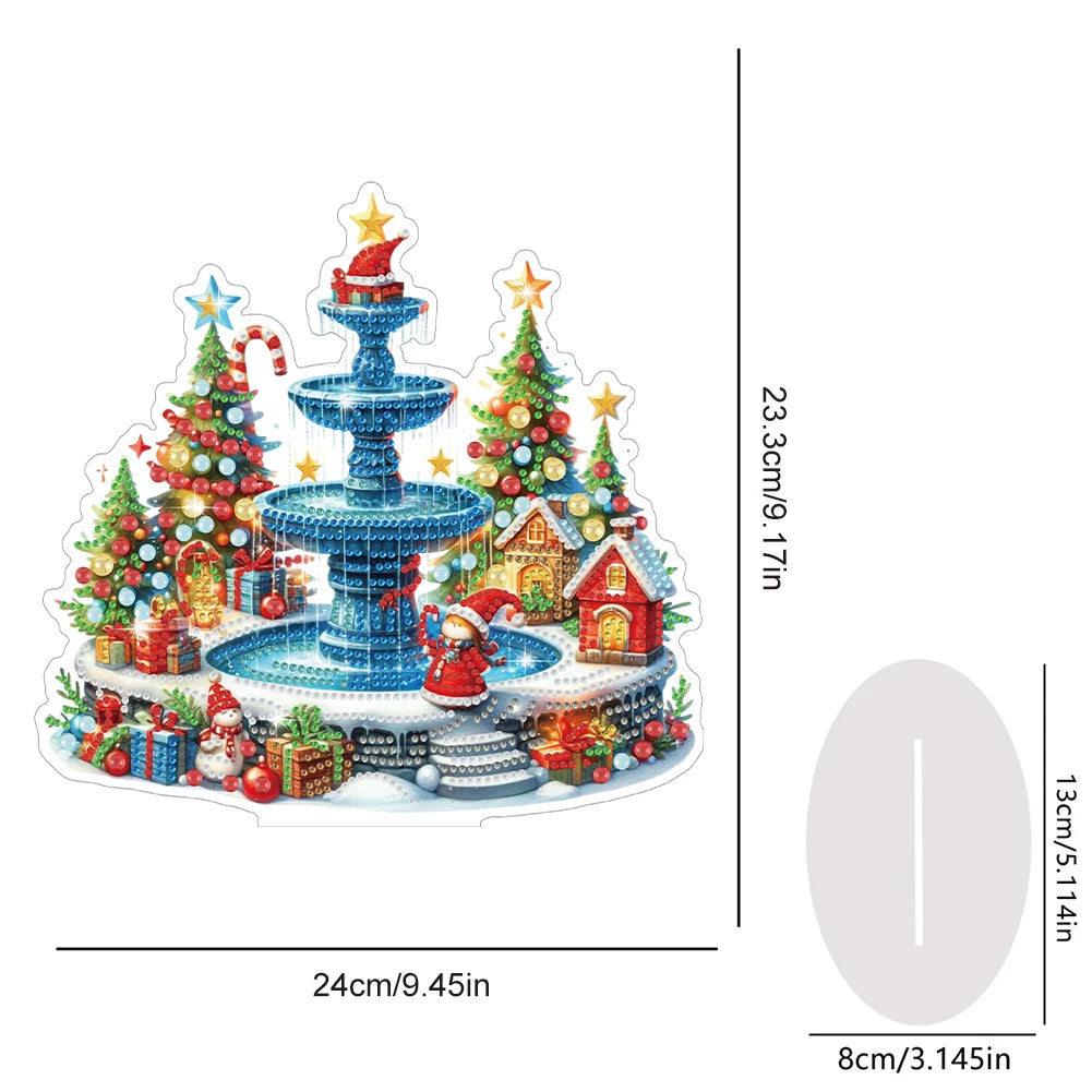 Snowman Ornament Christmas Diamond Art Tabletop Decorations