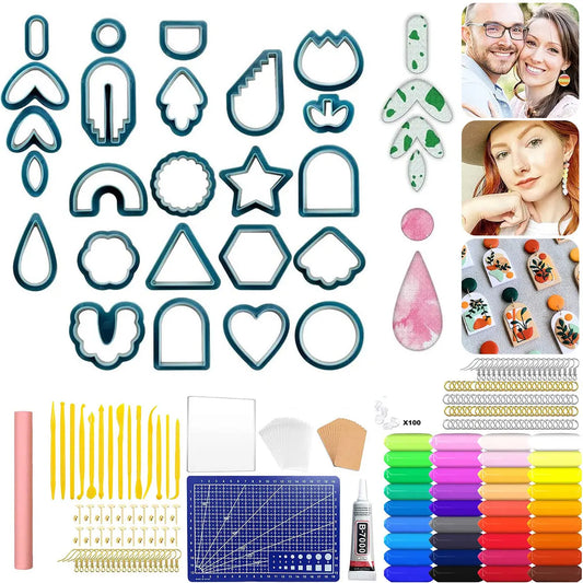 358Pcs Polymer Clay Cutters Earring Making Supplies